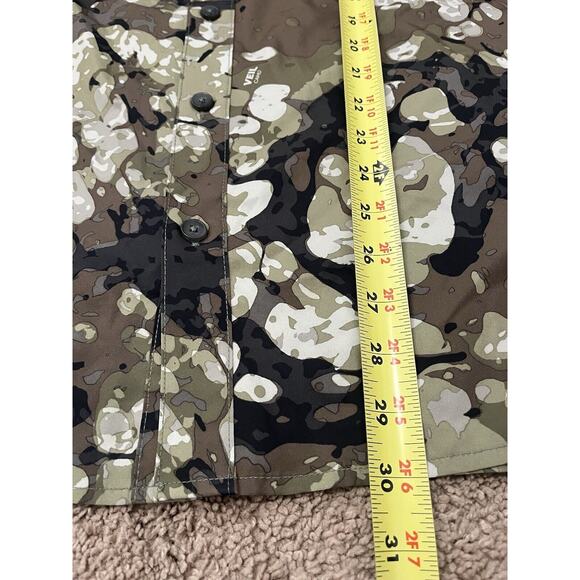 Simms Men's Fishing Veil Camo Button Front Shirt Size Large Green - Picture 4 of 7